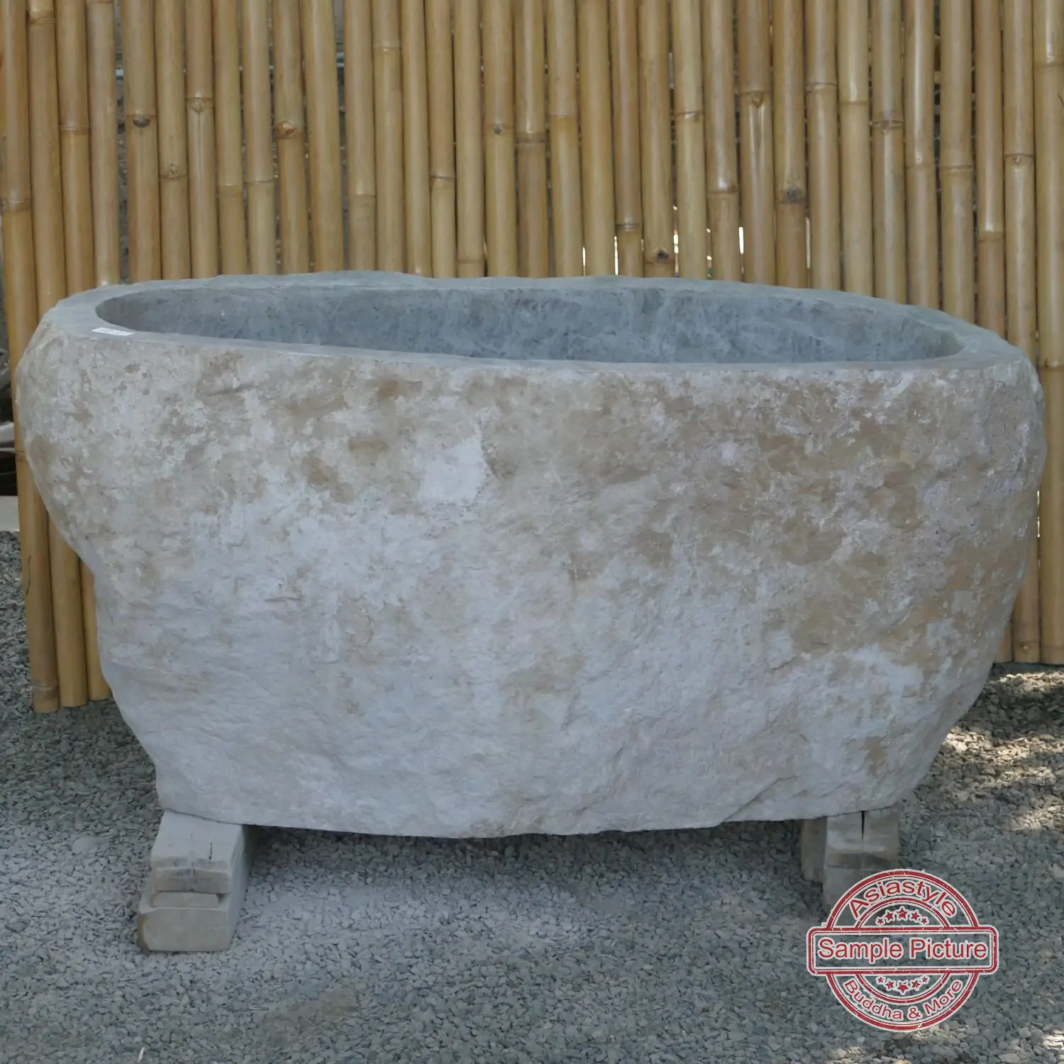  Product image 2 of the product “Basin from Riverstone, Natural surface, polished inside. Dia approx 91-100. Height 41-50 ”